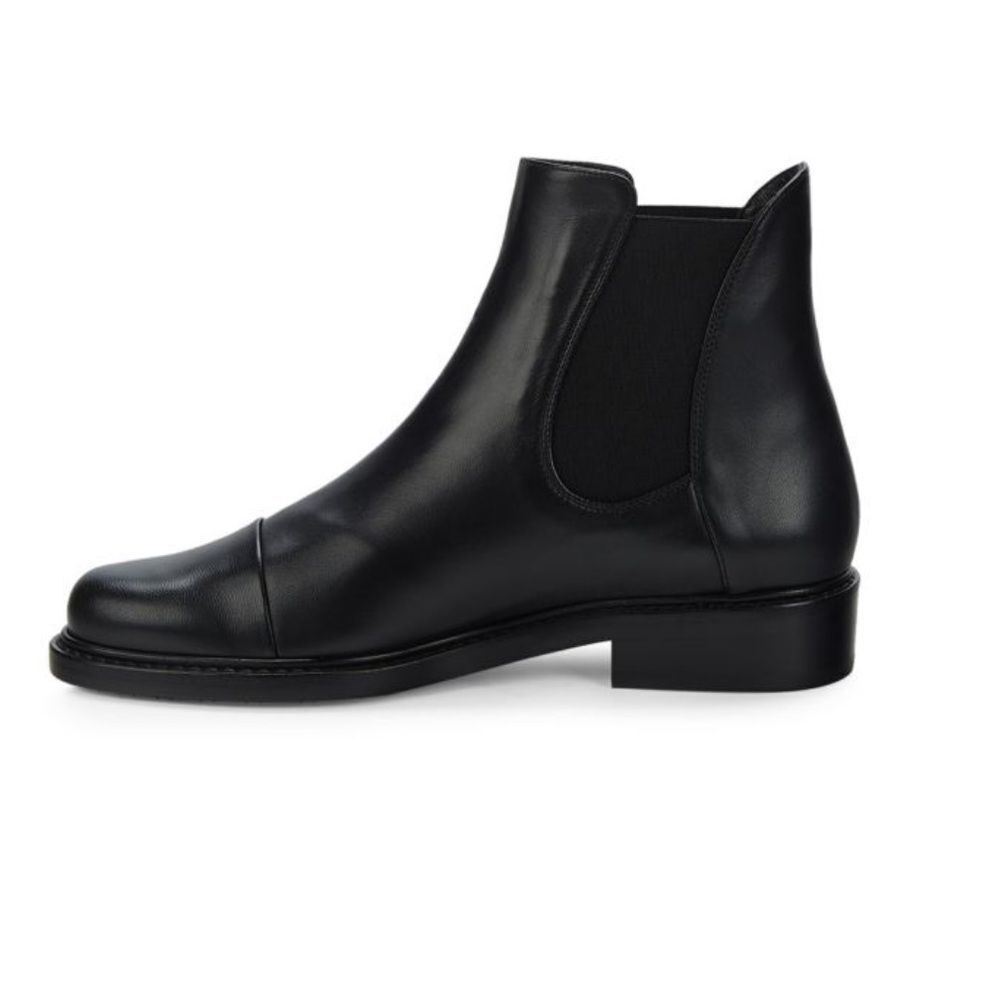 Stuart Weitzman Women's Gobi Chelsea Booties in Black Leather Size 10.5 - Picture 2 of 5